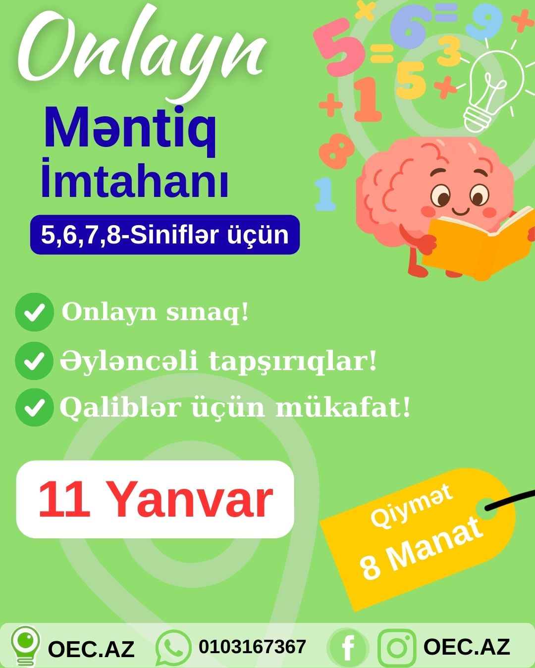 Onlayn Məntiq İmtahanı (5-8-ci siniflər)